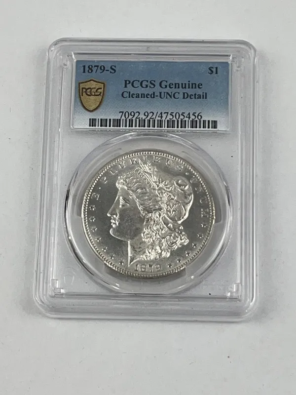 1879-S Morgan Silver Dollar PCGS UNC from auction in Dundee, Ohio — image 25