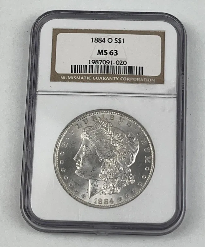 1884-O US Morgan Silver Dollar MS 63 from auction in Dundee, Ohio — image 28