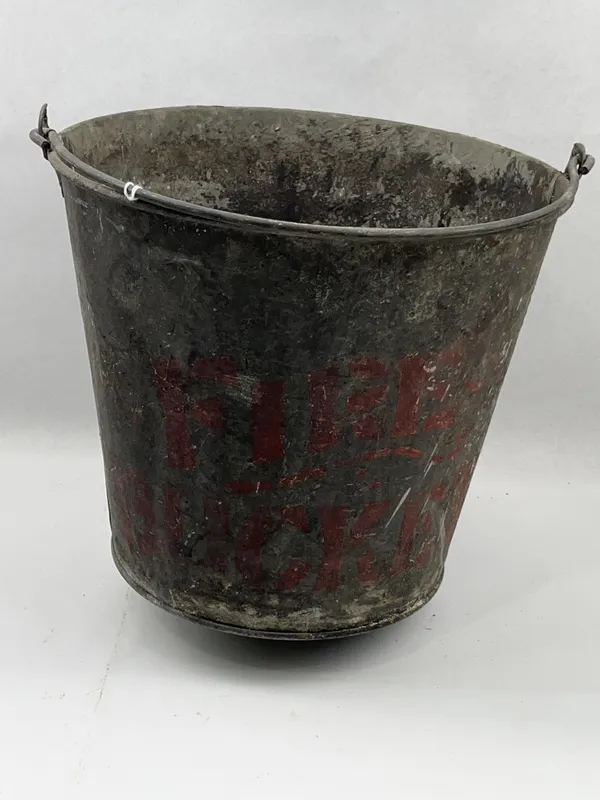 Metal Round Fire Bucket with Stencil from auction in Dundee, Ohio — image 34