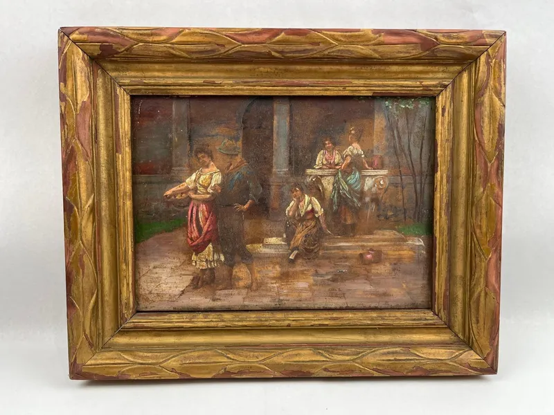 19th C. European School Genre Scene O/P from auction in Dundee, Ohio — image 43