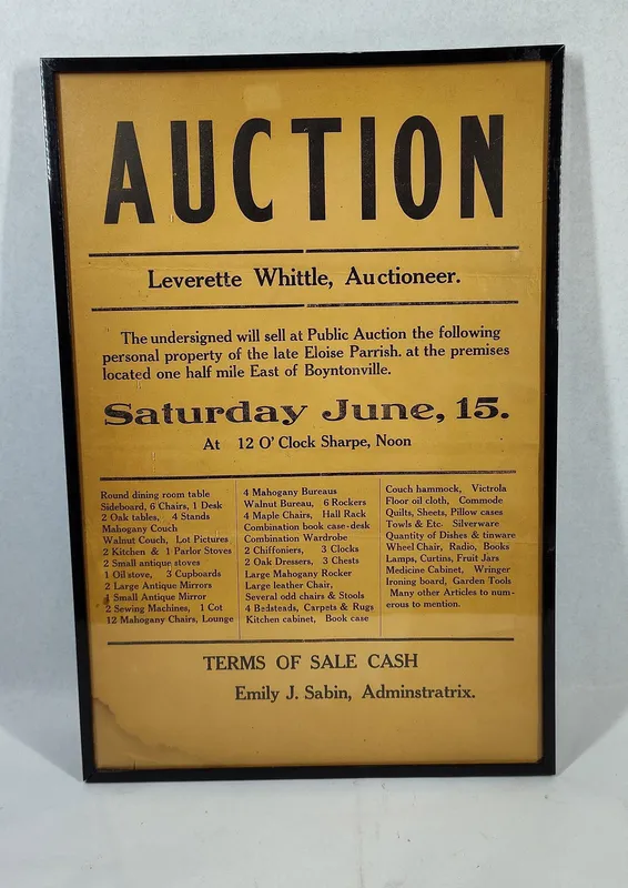 Leverette Whittle Parrish Broadside from auction in Dundee, Ohio — image 40
