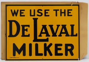 NOS DeLaval Milker sign with original envelope