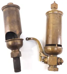 (2) Brass steam whistles