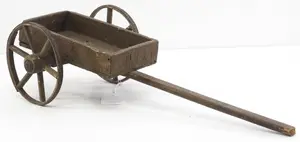 Miniature wooden 2-wheel cart