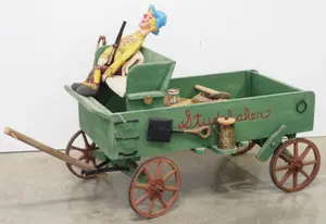 Homemade wooden Studebaker wagon