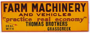 Farm Machinery and Vehicles dealer sign