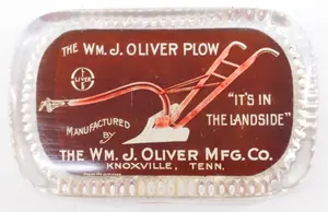 Wm. J. Oliver Plow paperweight