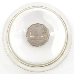 1959 Guernsey 3-pence glass paperweight