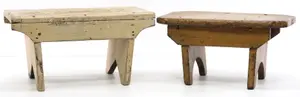 (2) Early wooden step stools