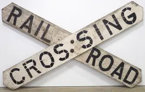 Early Railroad Crossing sign