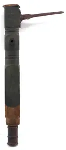 Wooden hand pump with original green paint