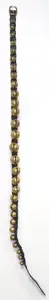 Leather strap with graduated brass bells