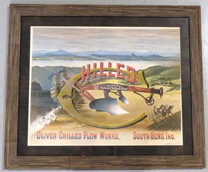 Oliver Chilled Plow Works paper lithograph
