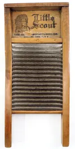 Little Scout wood & metal washboard