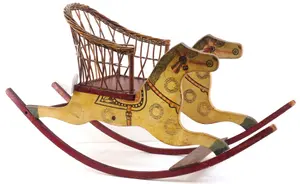 Wooden rocking horse