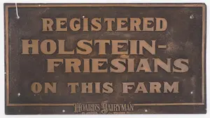 1940 Registered Holstein-Friesians sign