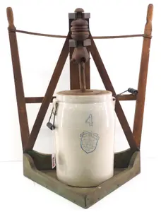 4-gallon crock butter churn
