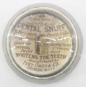 Dental Snuff Whitens The Teeth paperweight