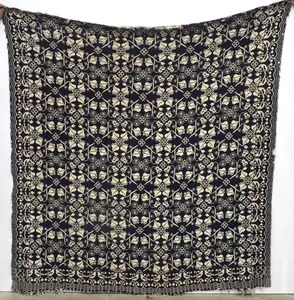 1834 Ohio blue and white coverlet