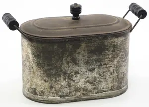 Salesman sample tin double boiler