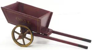 Model wooden horse-drawn cart