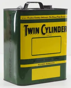 2-gallon Twin Cylinder Motor Oil can with lid