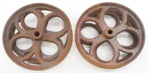 Set of 4 cast iron wheels