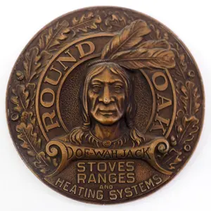 RARE Early Round Oak Stove sign