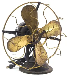 Westinghouse brass blade electric fan