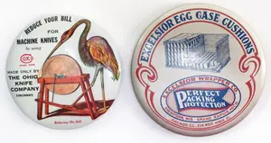 (2) Celluloid advertising mirrors