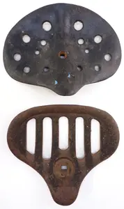 (2) Unmarked cast iron seats