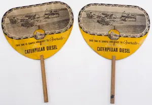 (2) Cardboard advertising fans