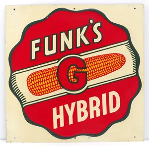 Funk's G Hybrid seed corn sign