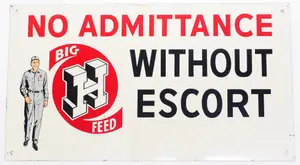 Big H Feed, No Admittance sign