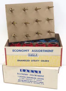NOS case of Eagle Economy Enameled Oilers