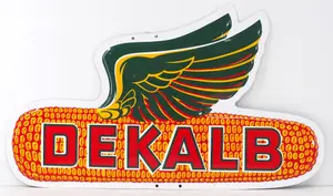 DeKalb flying ear of corn sign (flying left)