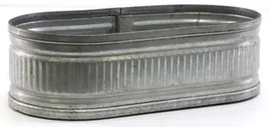 Salesman sample oval galvanized stock tank