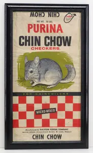 Purina Chin Chow feed bag for chinchillas!