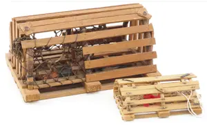 (2) Model wooden lobster traps