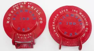 Pair of Hoosier Drill Co. planter box covers