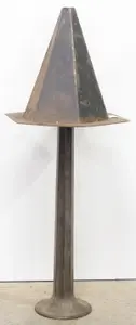 Steel iron shaping mold on cast iron base
