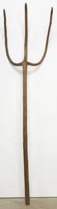 Early 3-tine fork carved from one piece of wood!