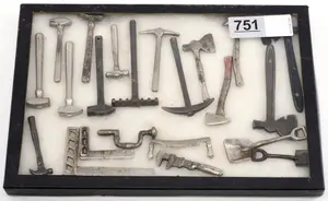 Display of (23) miniature tools