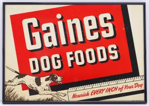 Gaines Dog Foods sign