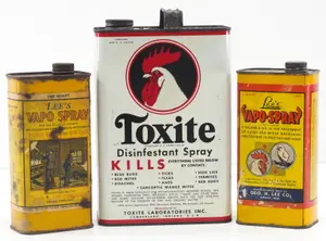 (3) Country store animal product tins