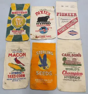 (6) Hybrid seed corn cloth bags