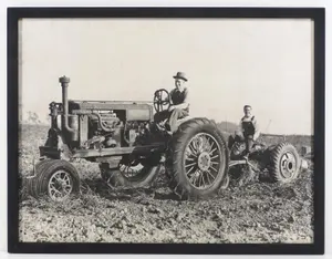 Early farm scene photograph print