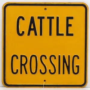 Cattle Crossing road sign