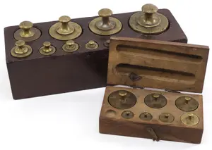 (2) Sets of brass scale weights