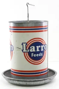 Larro Feeds galvanized chicken feeder